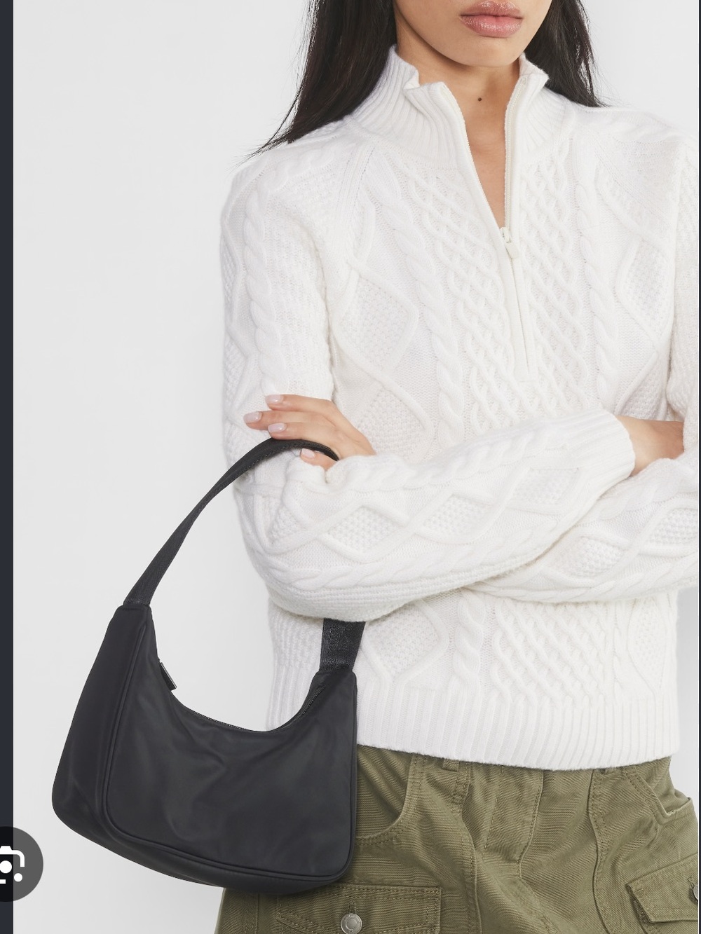 Aritzia Goldie Black Shoulder Bag